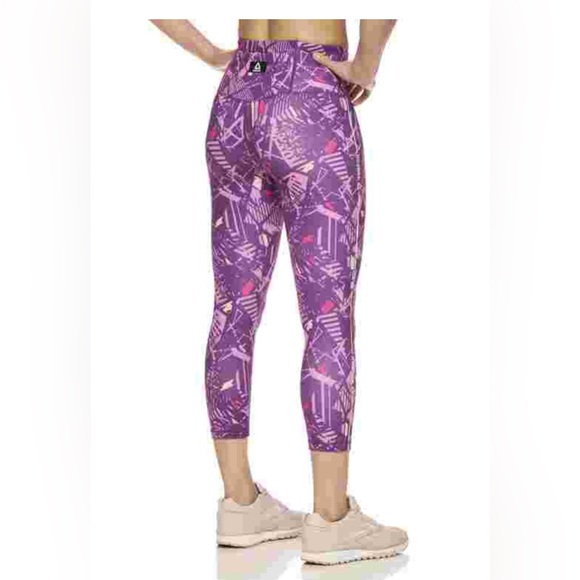 Reebok Purple Geometric Leggings - Picture 1 of 11